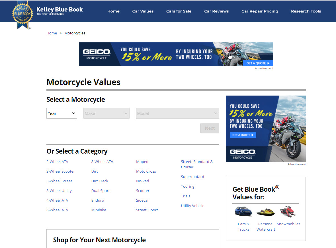 Motorcycle OEM KBB