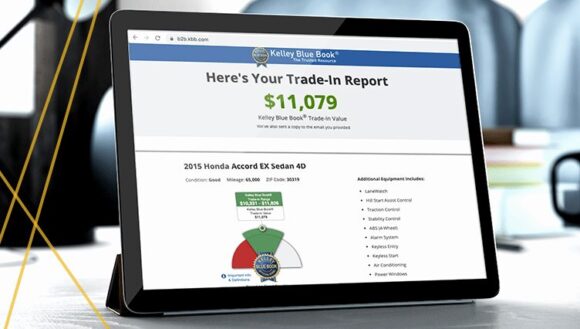 A car shopper's Trade-In Report with trade-in value from Trade-In Advisor