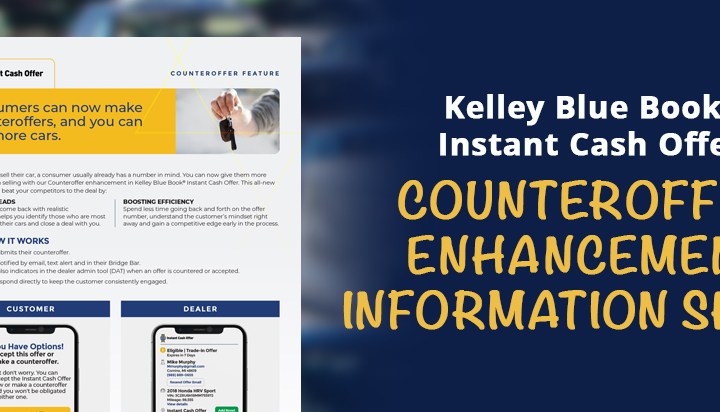 Kelley Blue Book Instant Cash Offer Counteroffer Enhancement Information Sheet